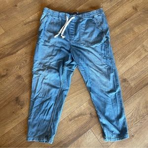 Gap loose elastic jeans with adjustable drawstring waist XL